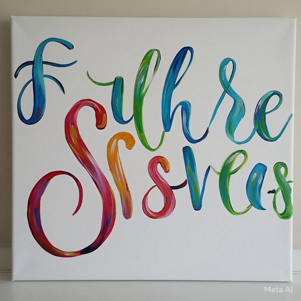 Painted Quote Canvas (Personal Message Art)